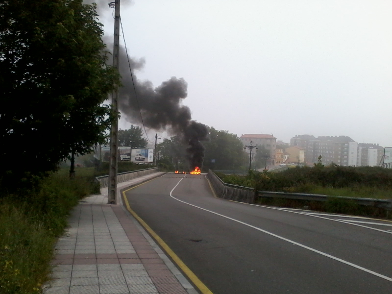 Barricada en Oviedo